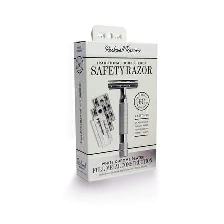 Rockwell Razors | 6C Double Edge Safety Razor in WHITE CHROME
